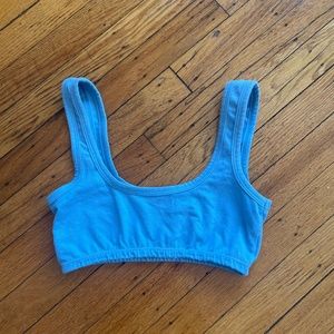 ARQ wide strap bra in cornflower